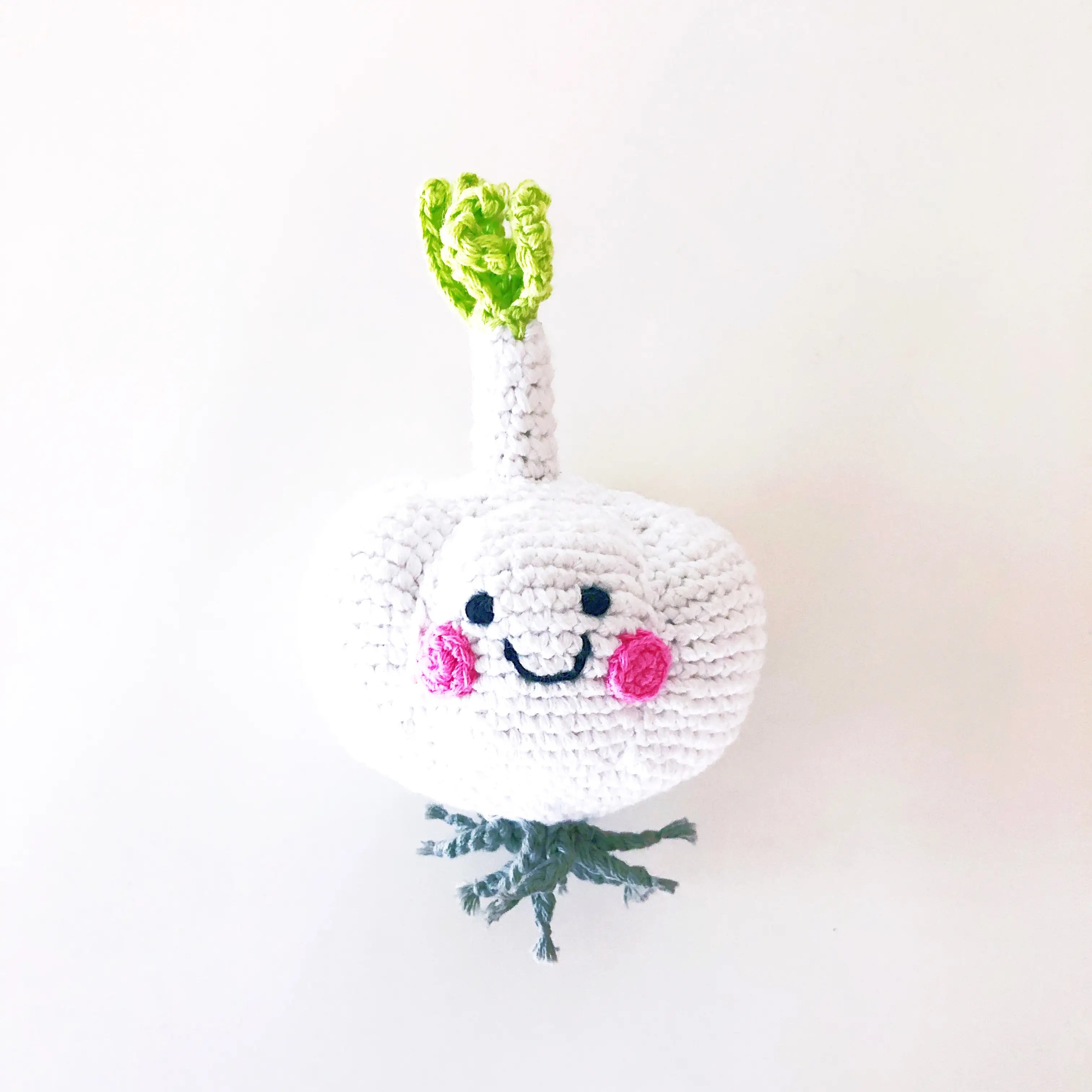 Organic Crocheted Veggie Rattle | Friendly Garlic