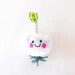 Load image into Gallery viewer, Organic Crocheted Veggie Rattle | Friendly Garlic
