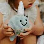 Organic Crocheted Rattle Toy | Narwhal