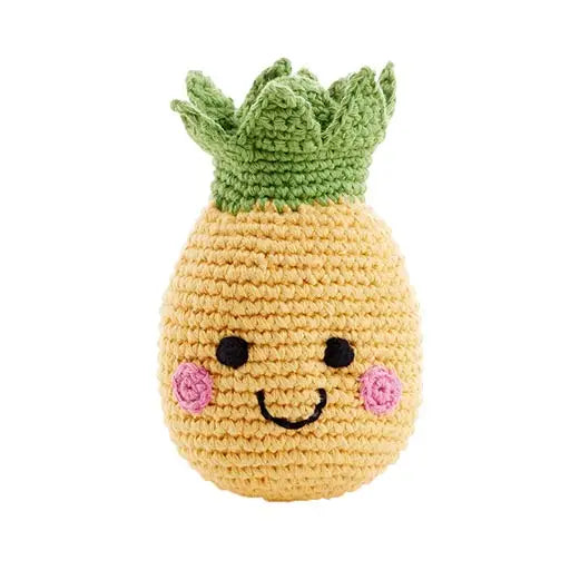 Organic Crocheted Fruit Rattle | Friendly Pineapple