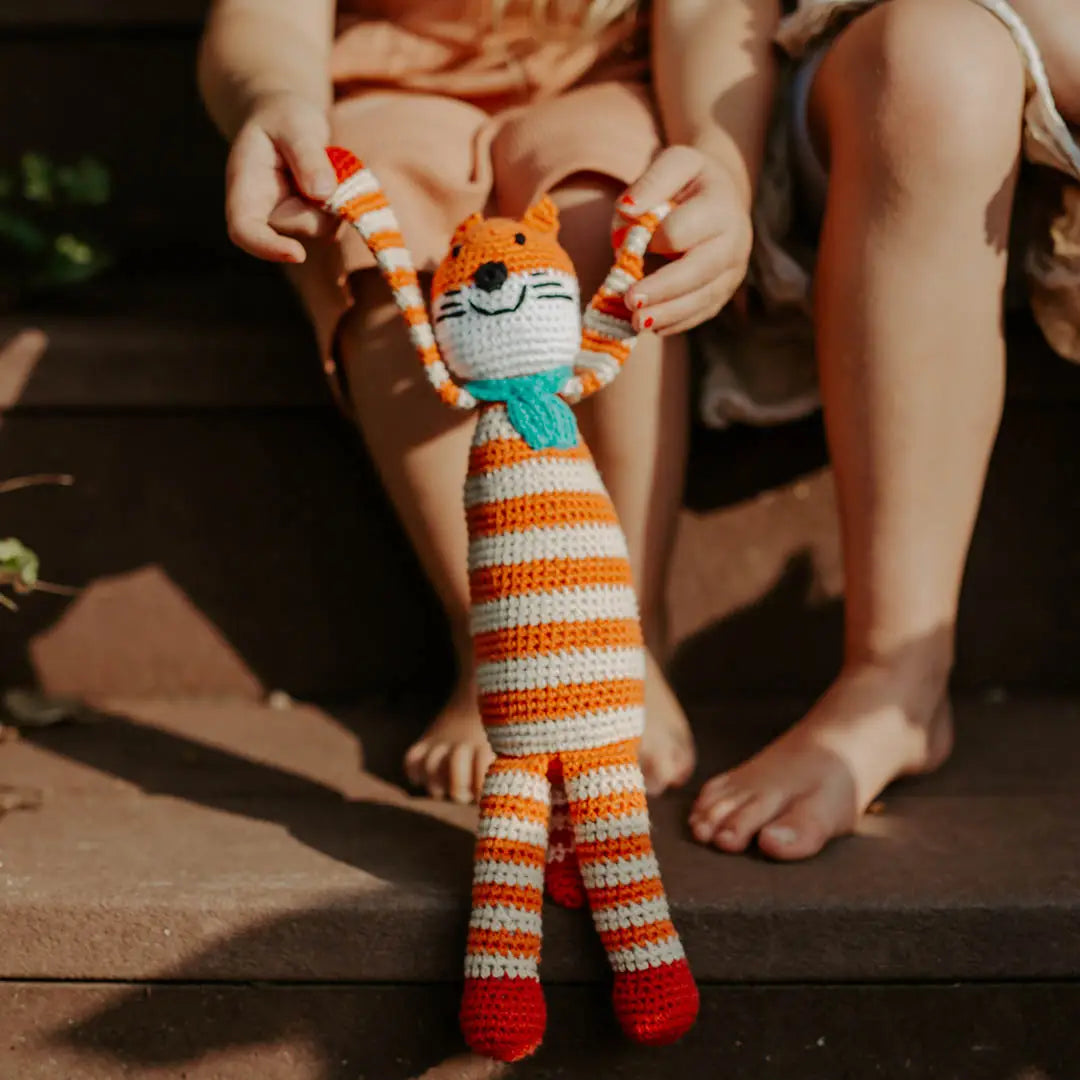 Organic Crocheted Rattle Toy | Fox