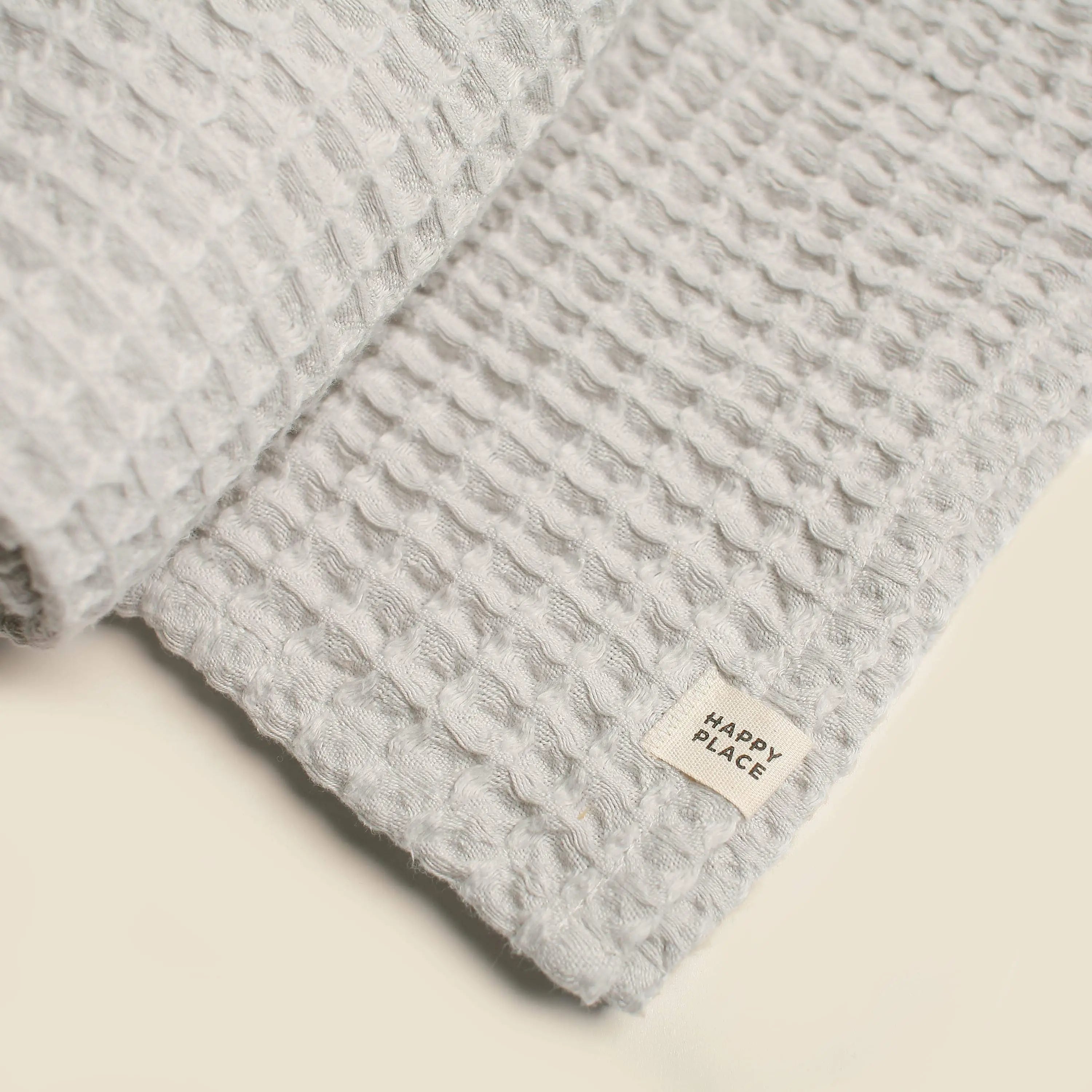 Organic Weightless Waffle Baby Blanket | Silver