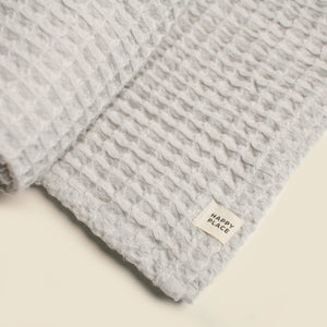 Organic Weightless Waffle Baby Blanket | Silver