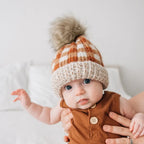 Sienna Buffalo Check Pom Pom Beanie Hat