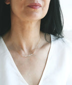 Herkimer Diamond Bar Necklace