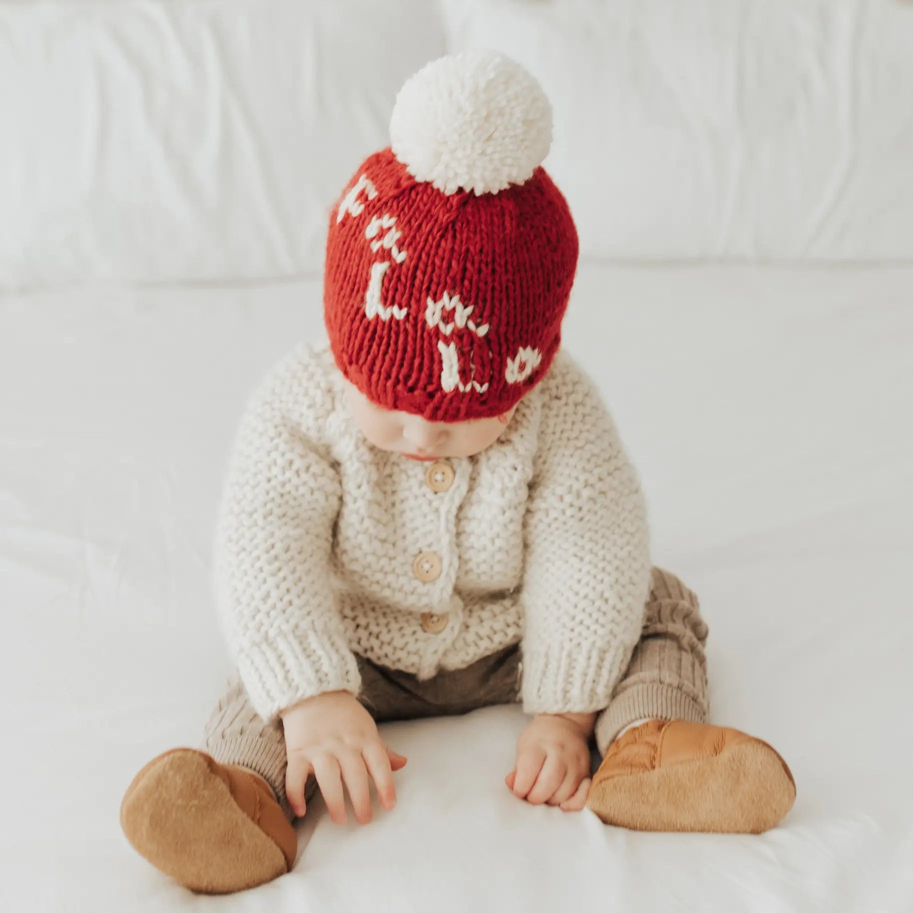 Fa La La Hand Knit Pom Pom Beanie Hat
