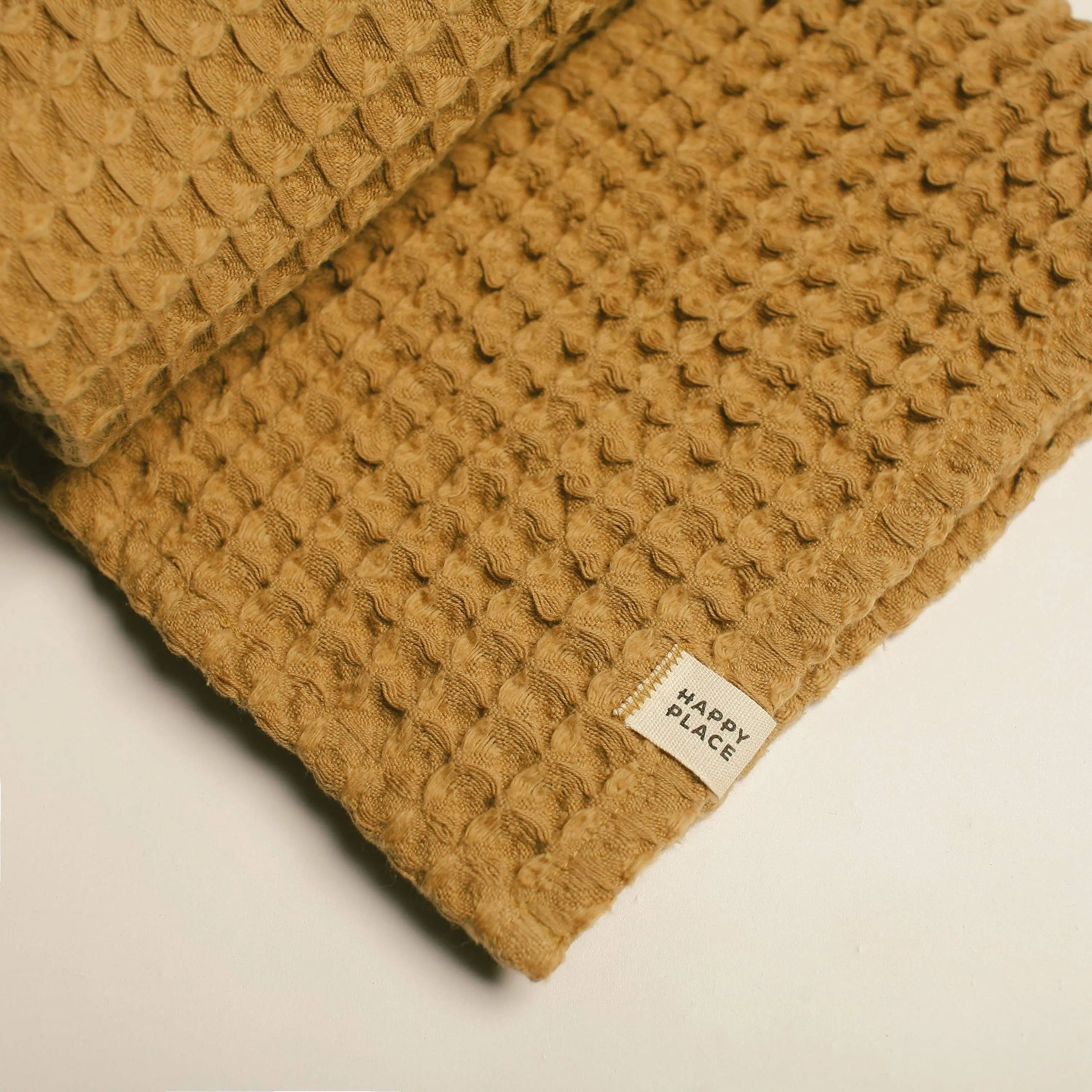 Organic Weightless Waffle Baby Blanket | Dijon