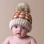 Load image into Gallery viewer, Sienna Buffalo Check Pom Pom Beanie Hat
