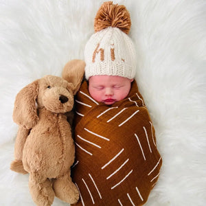 hi. Pecan Pom Pom Beanie Hat