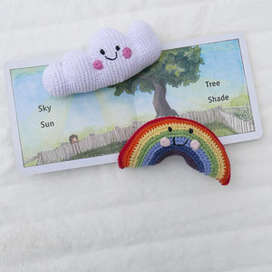 Organic Crocheted Nature Rattle | Friendly Rainbow