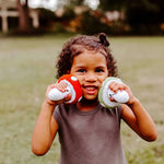 Load image into Gallery viewer, Organic Crocheted Veggie Rattle | Friendly Red Mushroom
