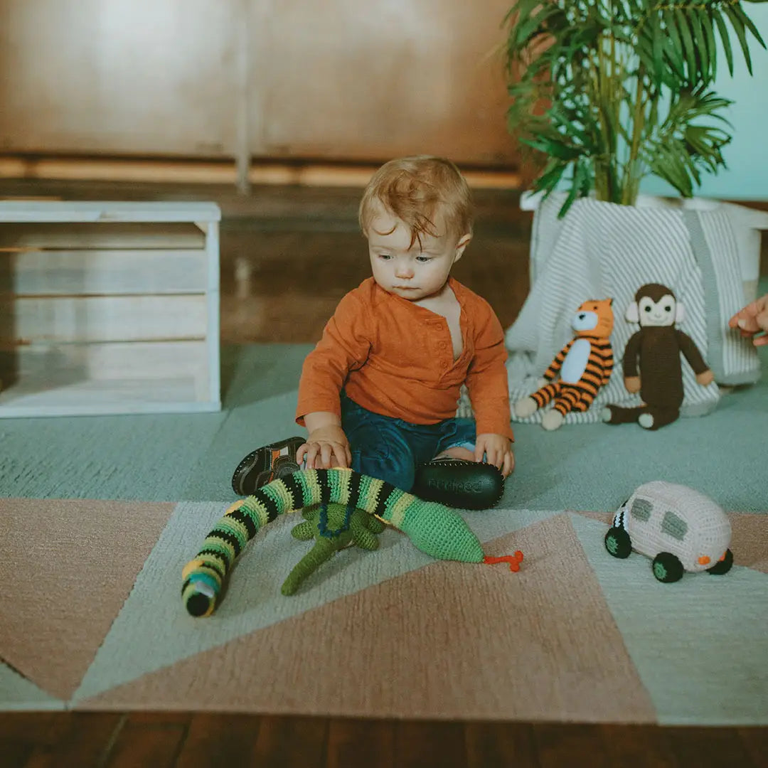 Organic Crocheted Rattle Toy | Snake