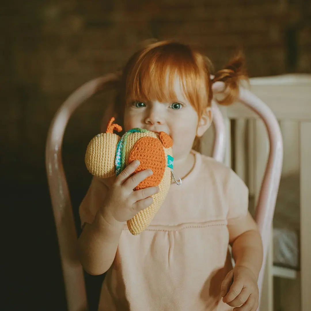 Organic Crocheted Rattle Toy | Duck