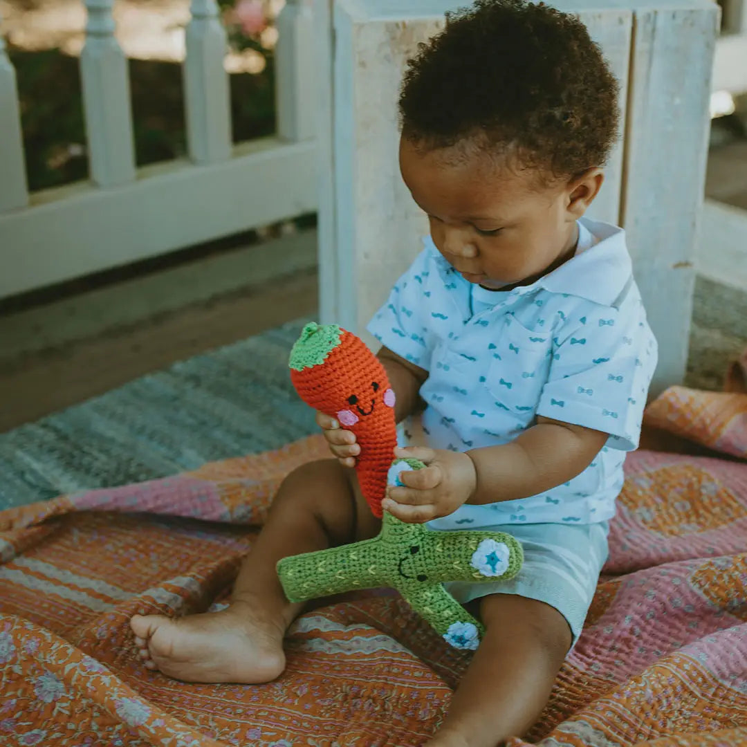 Organic Crocheted Veggie Rattle | Friendly Chili