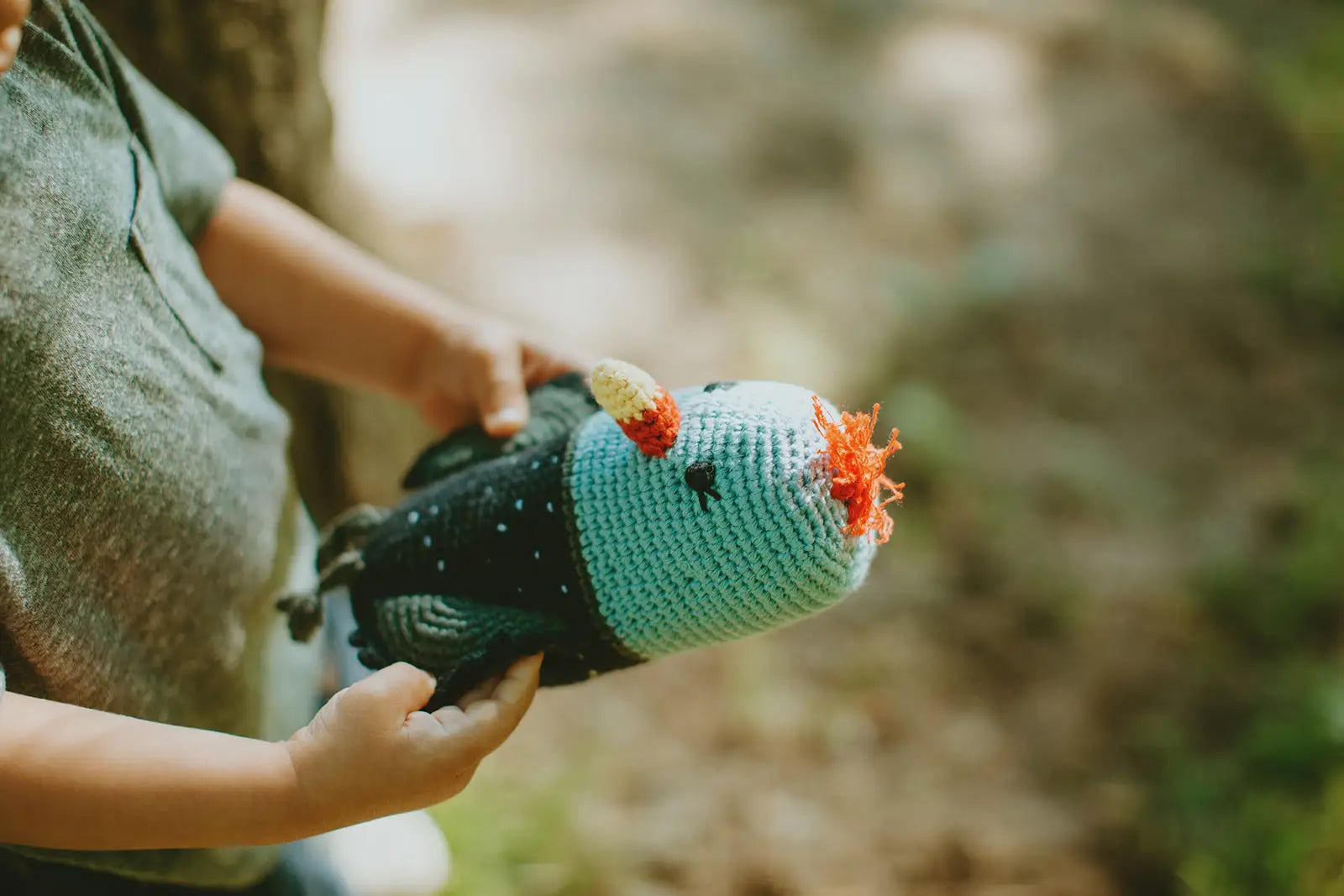 Organic Crocheted Rattle Toy | Guinea Fowl