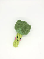 Load image into Gallery viewer, Organic Crocheted Veggie Rattle | Friendly Broccoli
