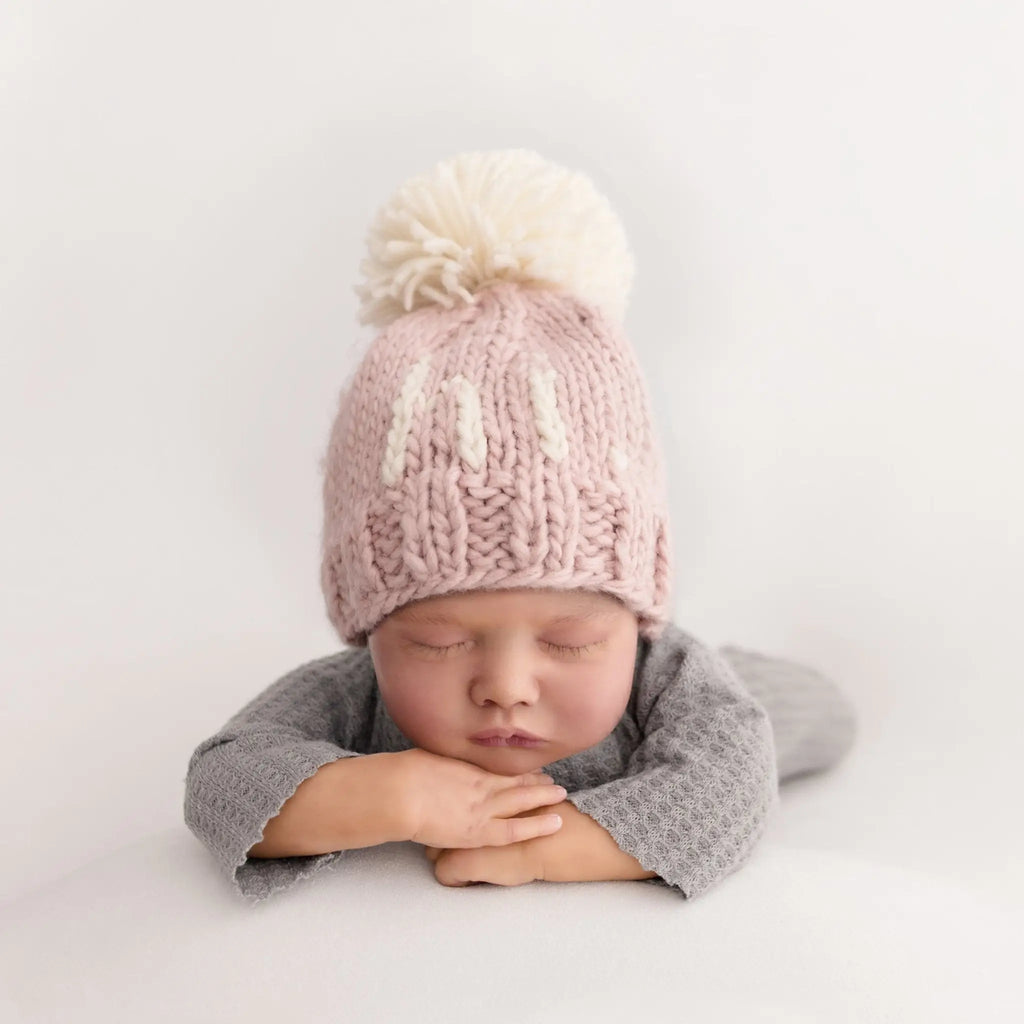 hi. Rosy Pom Pom Beanie Hat
