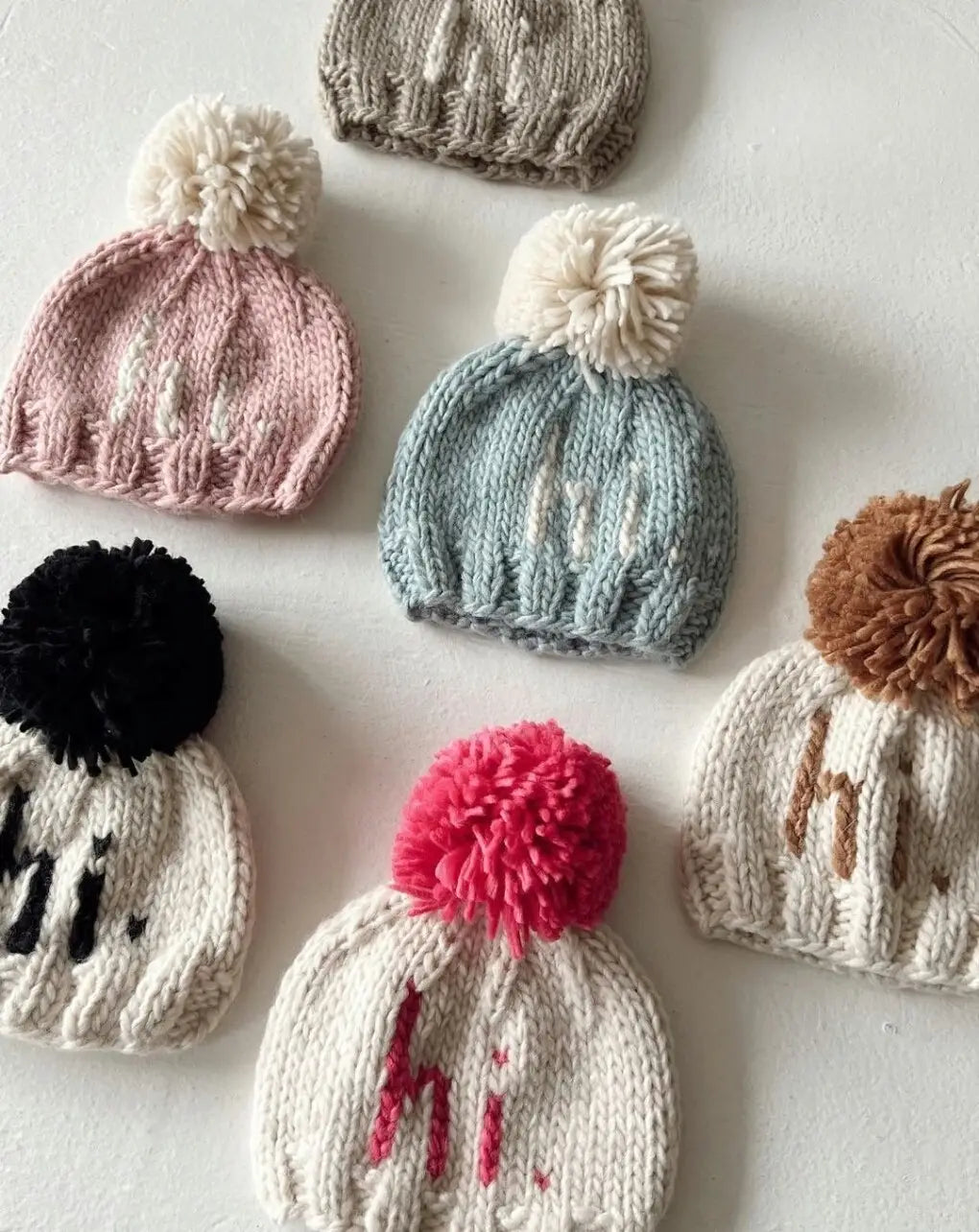 hi. Pecan Pom Pom Beanie Hat
