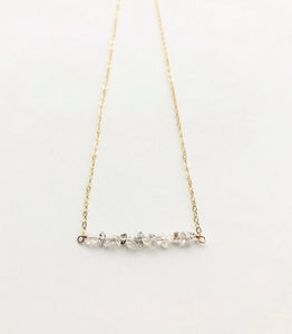 Herkimer Diamond Bar Necklace