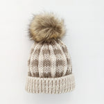 Load image into Gallery viewer, Pebble Buffalo Check Pom Pom Beanie Hat
