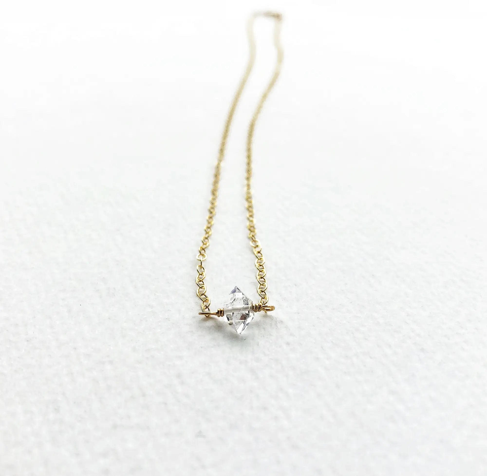 Herkimer Diamond Minimalist Necklace