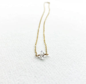 Herkimer Diamond Minimalist Necklace