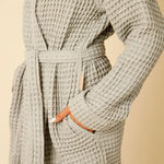 Load image into Gallery viewer, The Organic Weightless Waffle Robe - Aloe
