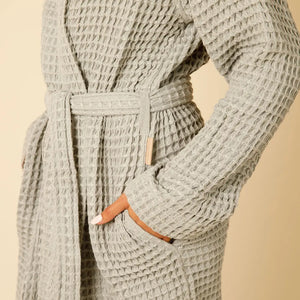 The Organic Weightless Waffle Robe - Aloe