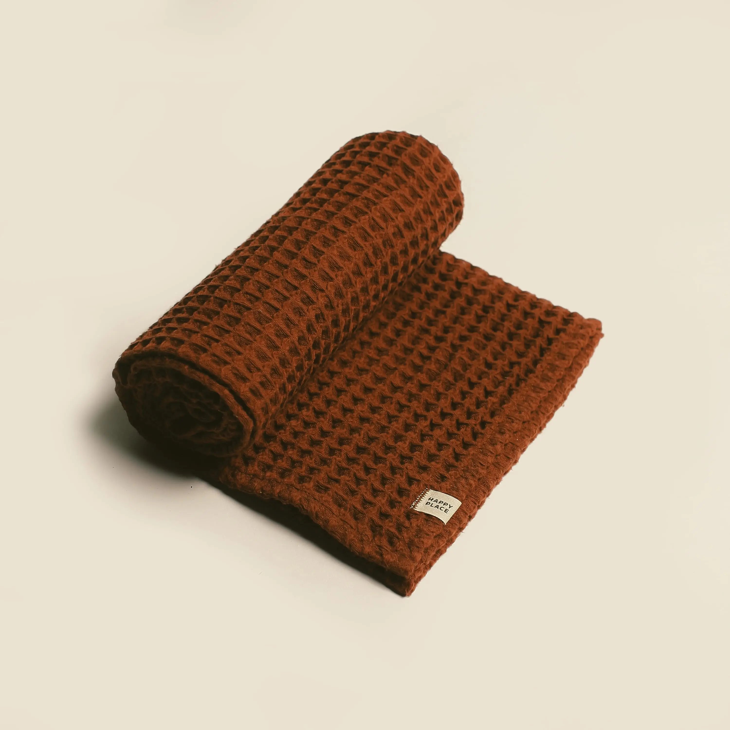 Organic Weightless Waffle Baby Blanket | Clay