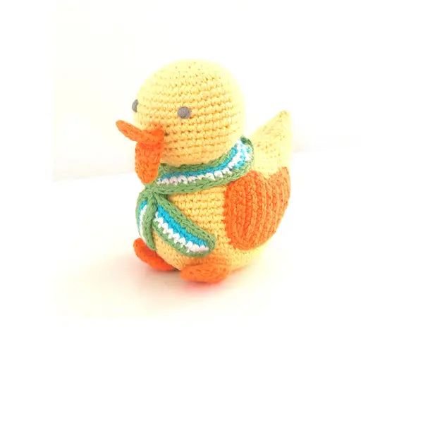 Organic Crocheted Rattle Toy | Duck