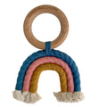 Rainbow Macrame Teether | Teal + Rose