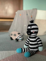 Load image into Gallery viewer, Organic Crocheted Rattle Toy | Zebra
