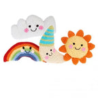 Organic Crocheted Nature Rattle | Friendly Rainbow