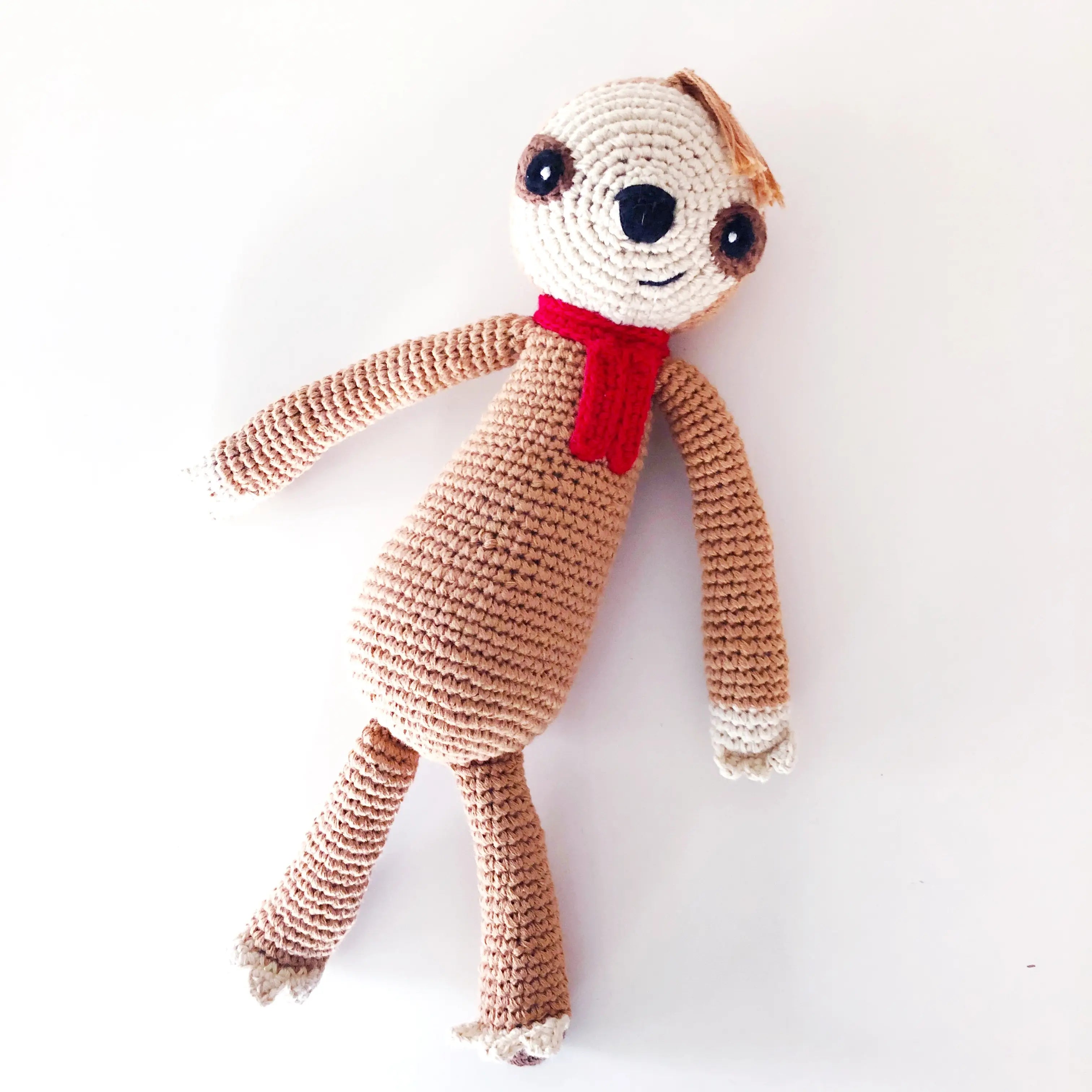 Organic Crocheted Rattle Toy | Sloth