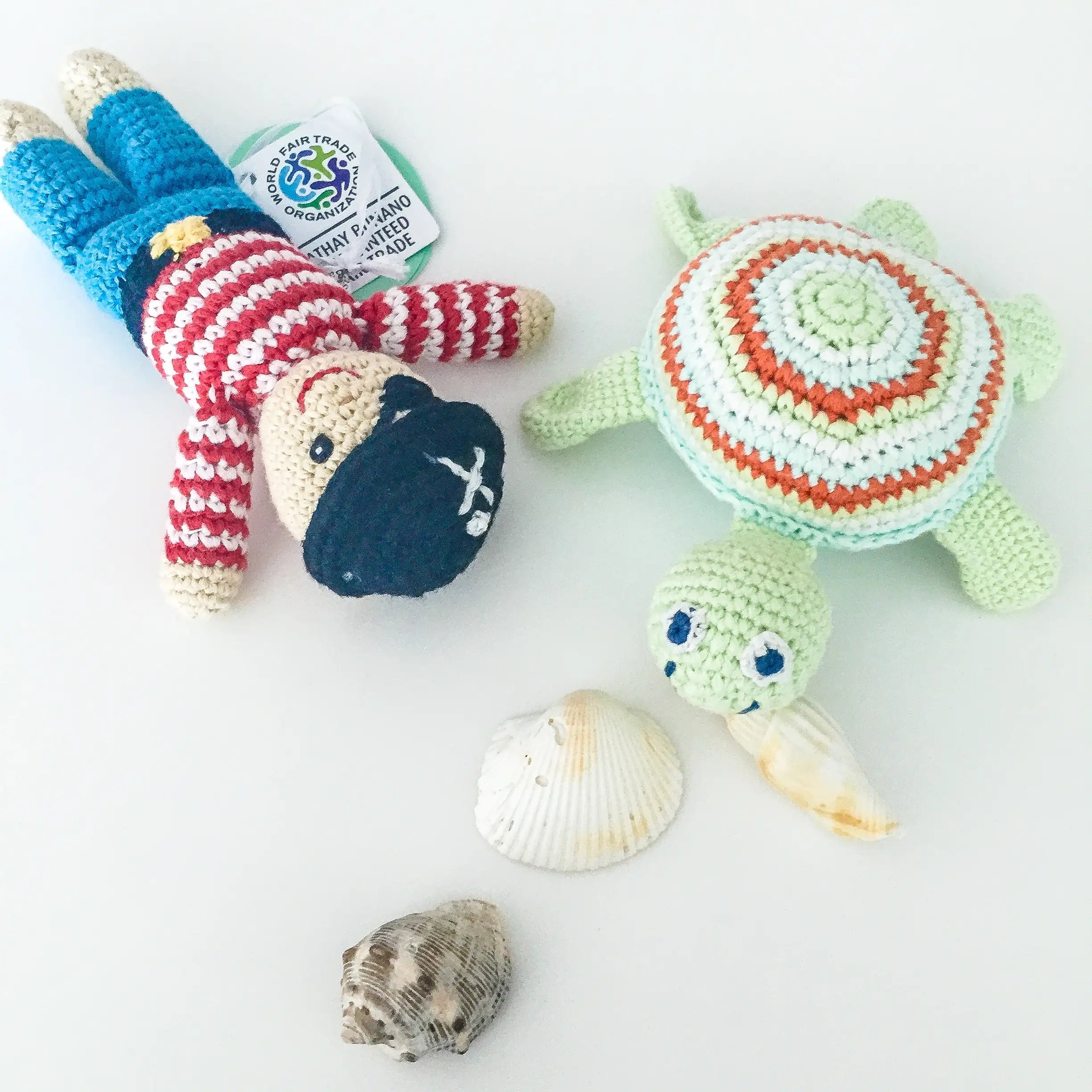 Organic Crocheted Rattle Toy | Turtle