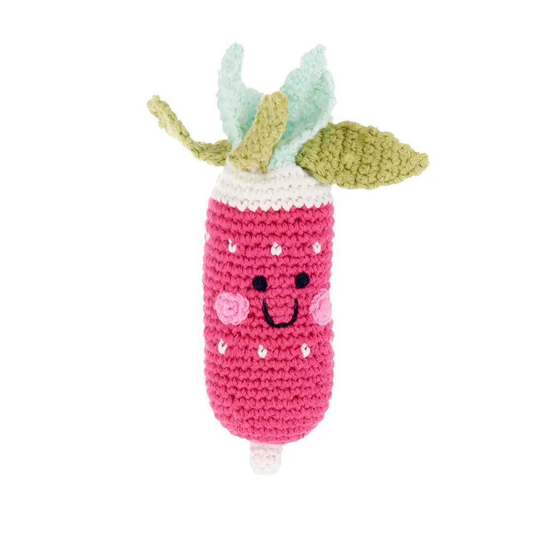 Organic Crocheted Veggie Rattle | Friendly Radish