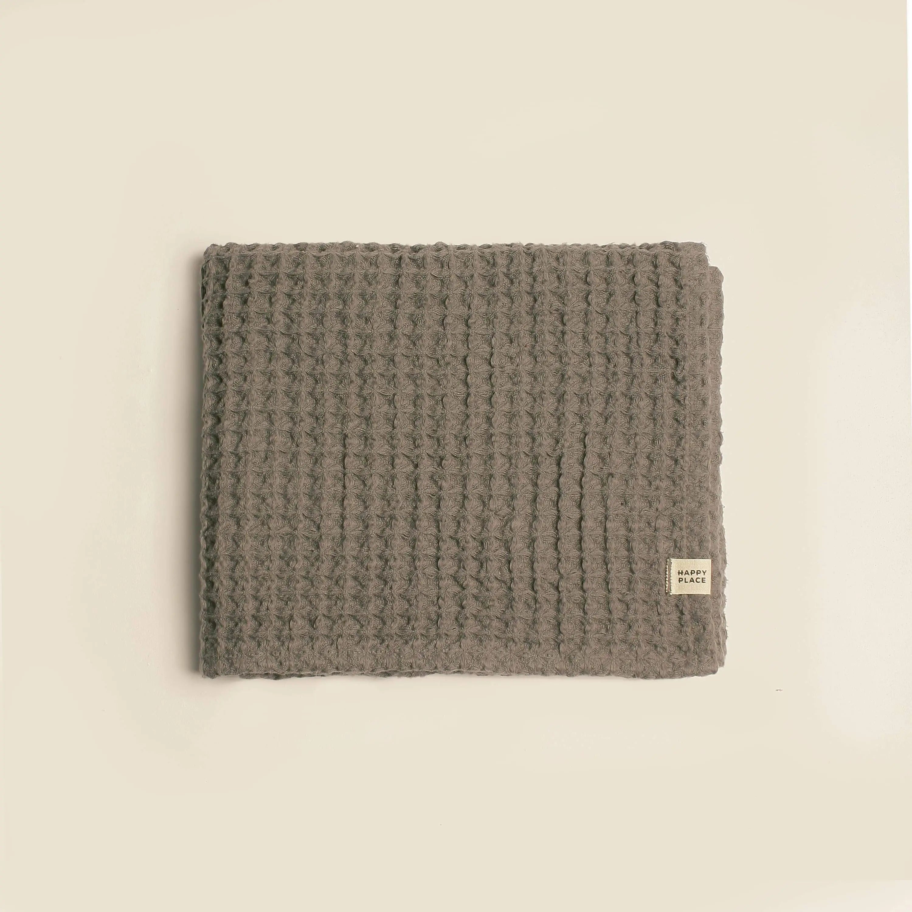 Organic Weightless Waffle Baby Blanket | Coal