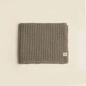 Organic Weightless Waffle Baby Blanket | Coal