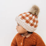 Load image into Gallery viewer, Sienna Buffalo Check Pom Pom Beanie Hat
