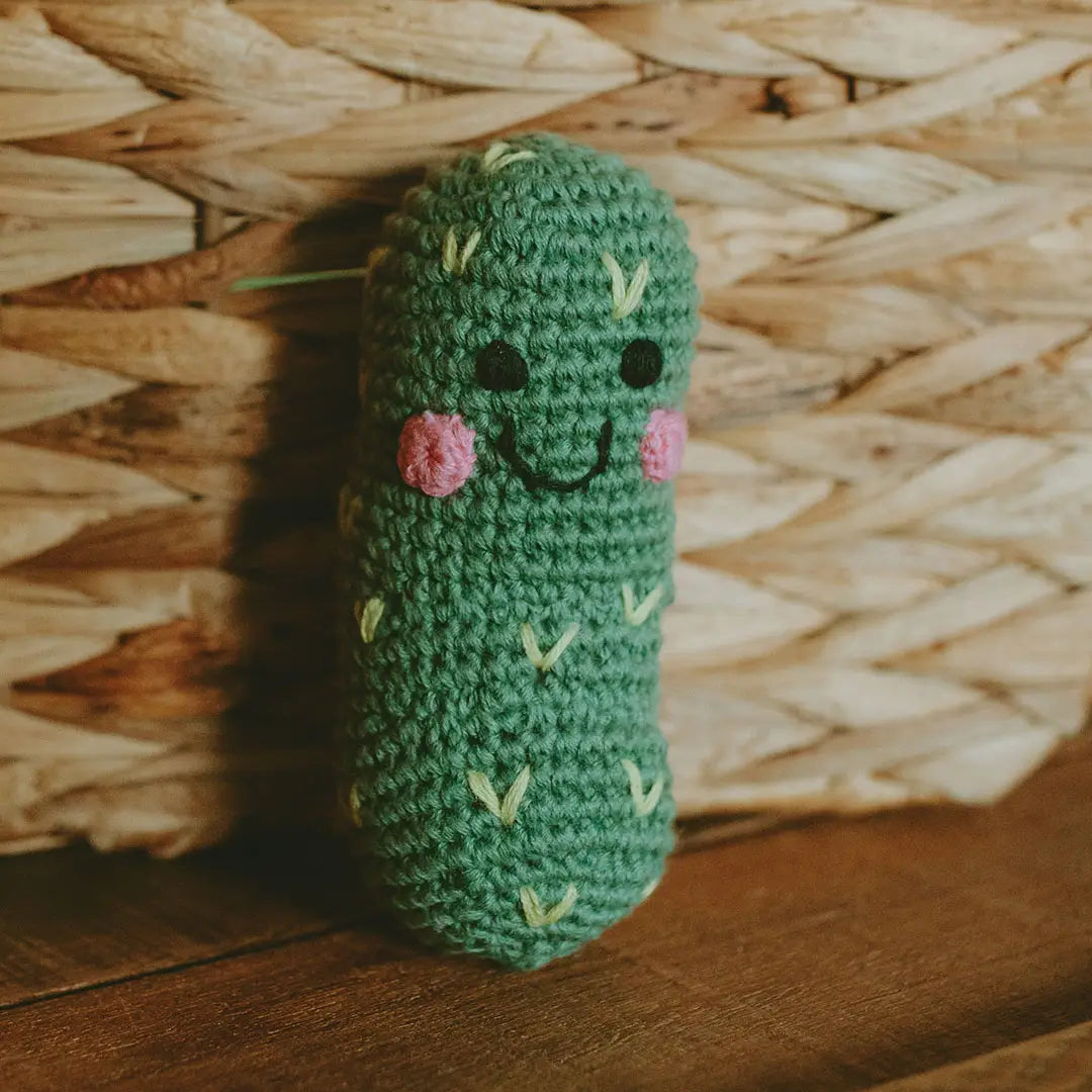 Organic Crocheted Veggie Rattle | Friendly Pickle