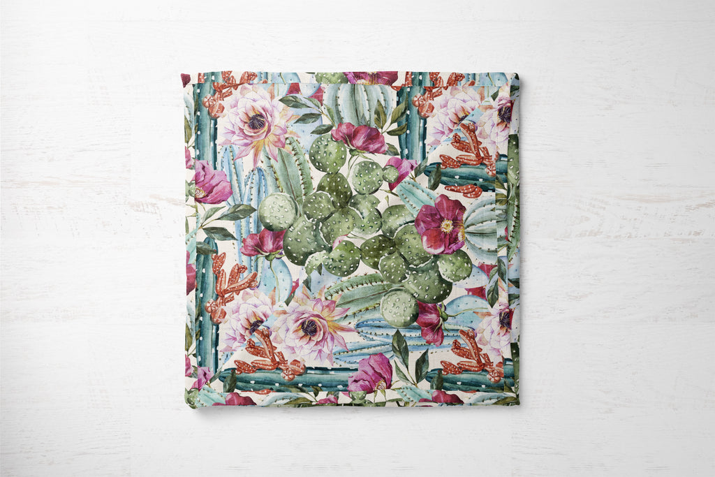 Cactus Blossoms | 100% Organic Cotton Muslin Baby Bedding