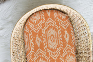 Creekside Apricot | Moses Basket Sheet | 100% Organic Cotton Muslin