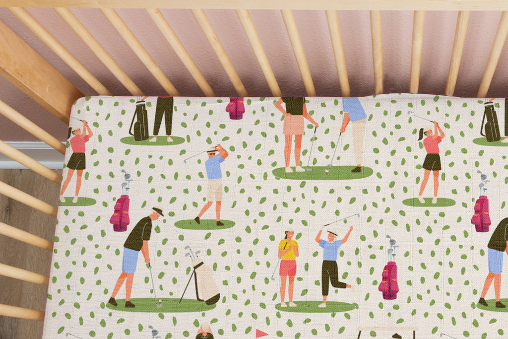 Fore The Par | 100% Organic Cotton Muslin Baby Bedding