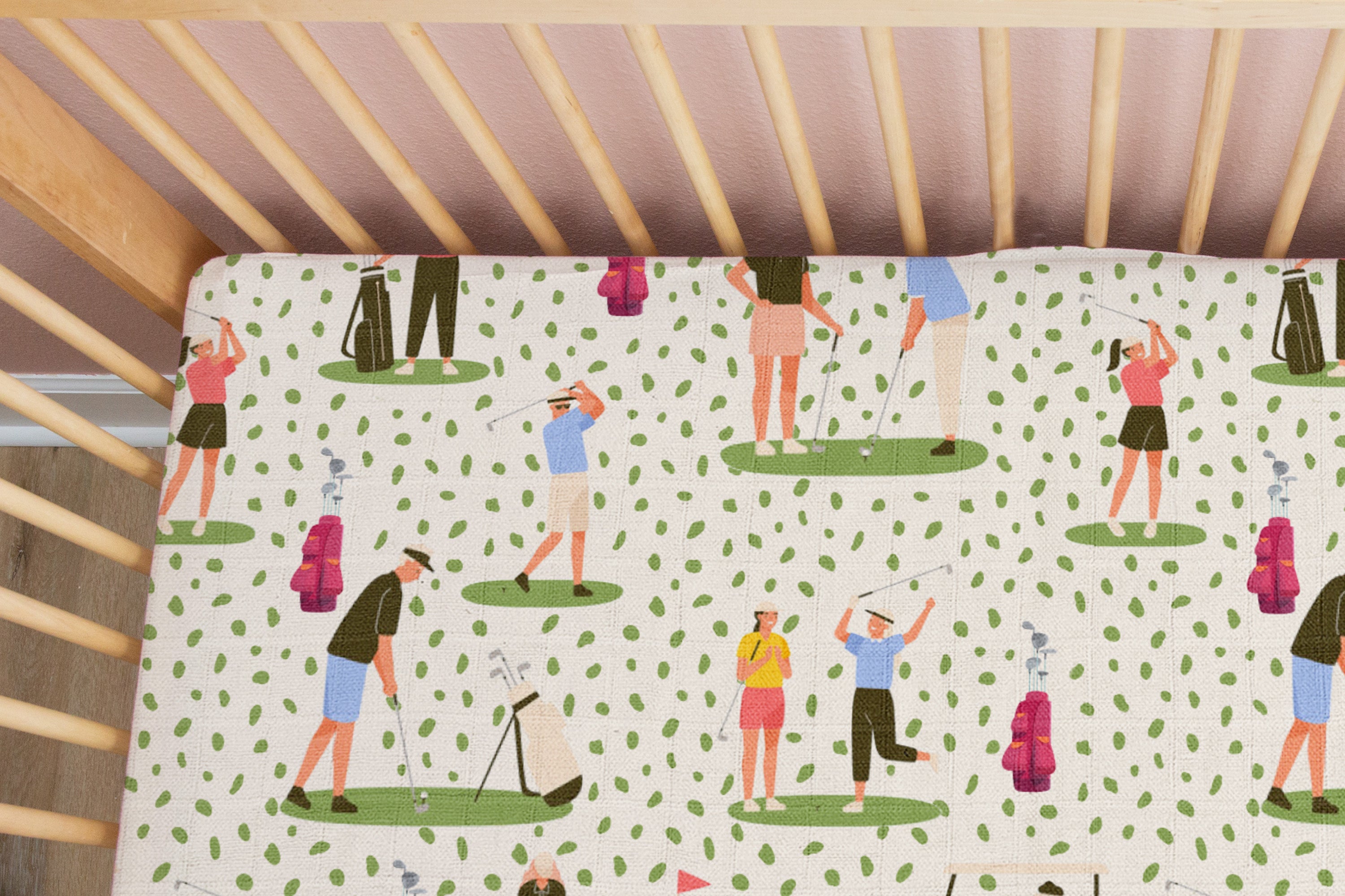 Fore The Par | 100% Organic Cotton Muslin Baby Bedding