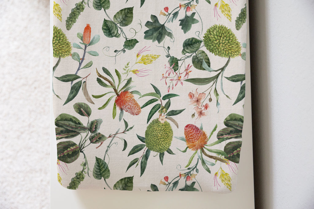 Jackfruit Tropicale | 100% Organic Cotton Muslin Baby Bedding