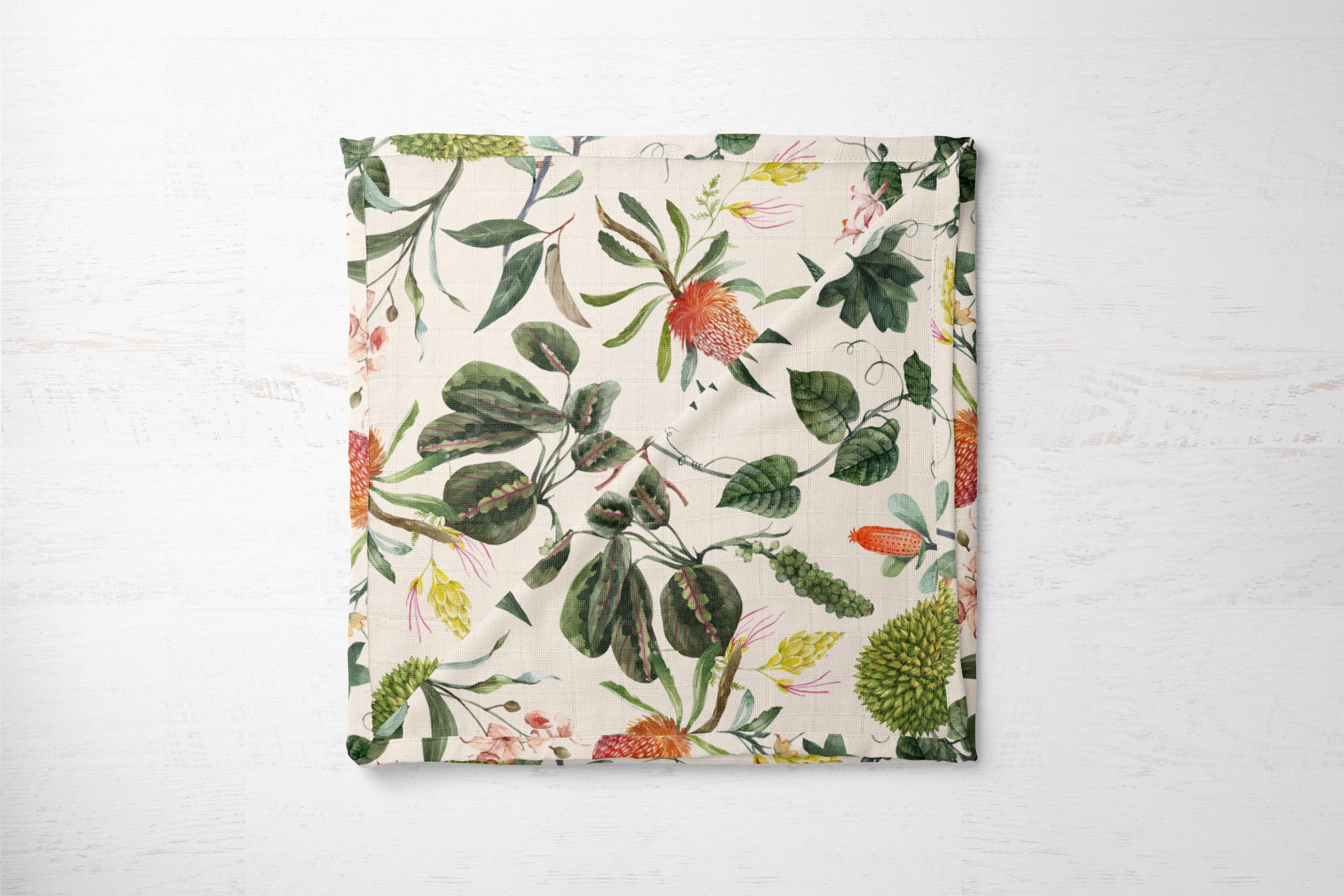 Jackfruit Tropicale | 100% Organic Cotton Muslin Baby Bedding