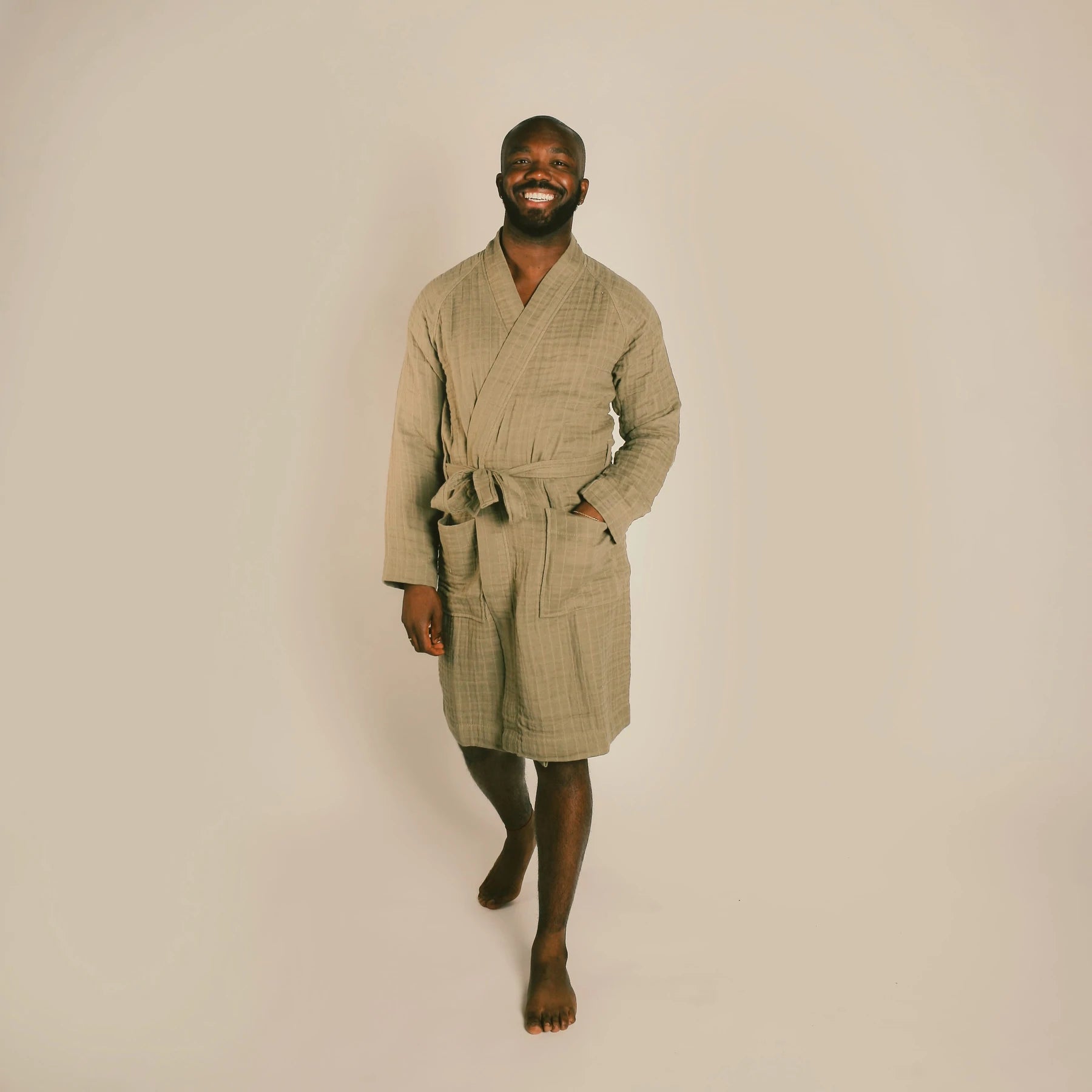 The Organic Gauzy Robe - Sage