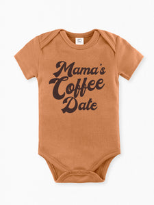 "Mama's Coffee Date™️" Organic Baby Bodysuit