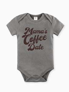 "Mama's Coffee Date™️" Organic Baby Bodysuit
