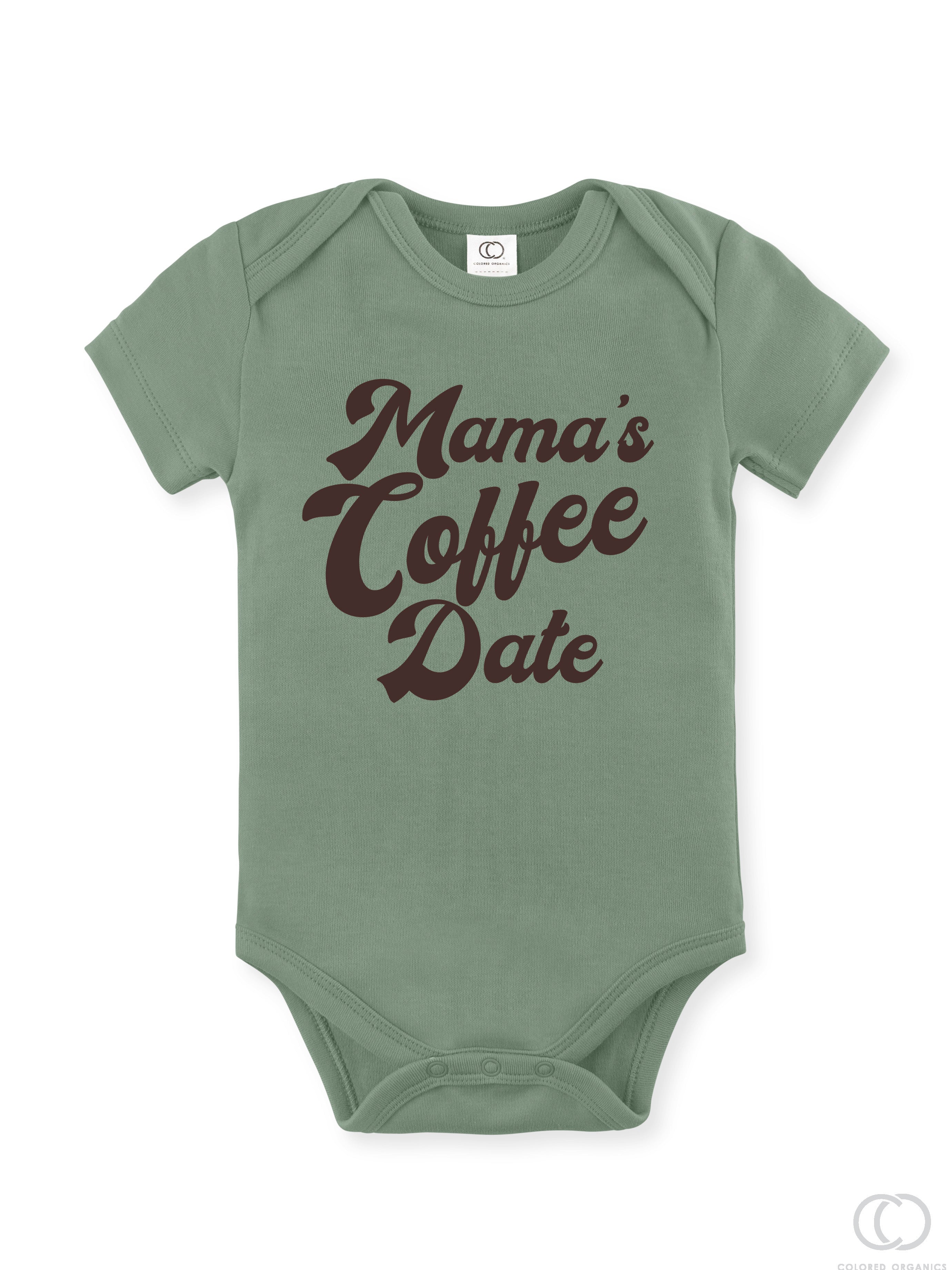 "Mama's Coffee Date™️" Organic Baby Bodysuit